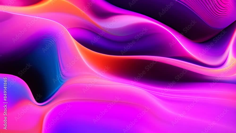 Abstract Purple And Orange Waves Generative AI Abstract Purple And Orange Waves Generative AI