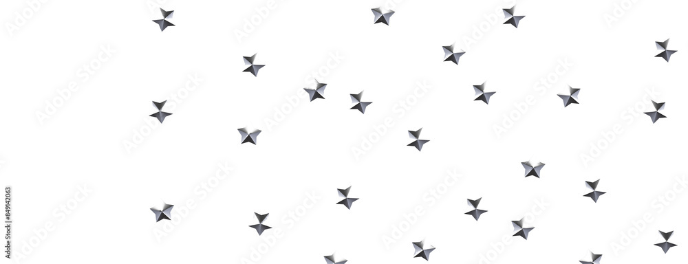Obraz premium Descendant Christmas Constellations: Mind-Blowing 3D Illustration of Falling Festive Star Patterns