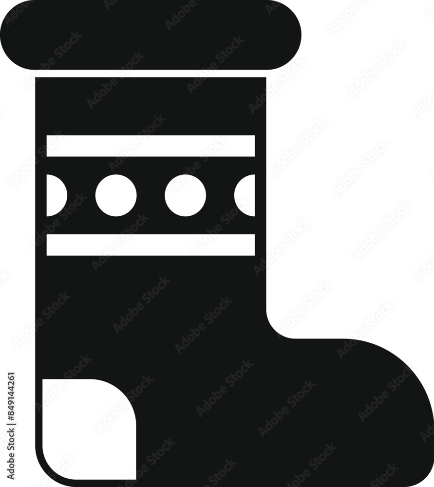 Black silhouette of a christmas stocking, evoking warmth and anticipation during the festive season Black silhouette of a christmas stocking, evoking warmth and anticipation during the festive season