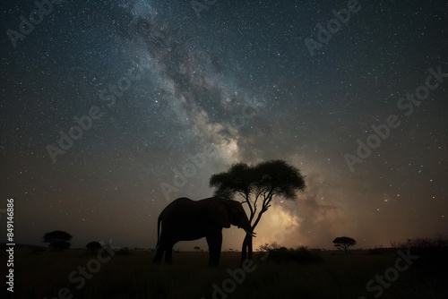 A solitary male elephant, s...