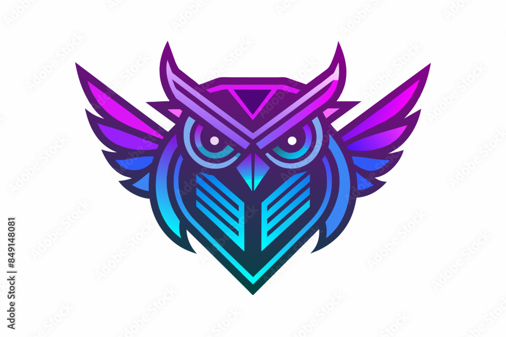 Logo Design with Neon Owl Vector.tattoo, vector, symbol, wings, illustration, wing, design, eagle, art, tribal, bird, emblem, vintage, Logo Design with Neon Owl Vector.tattoo, vector, symbol, wings, illustration, wing, design, eagle, art, tribal, bird, emblem, vintage,