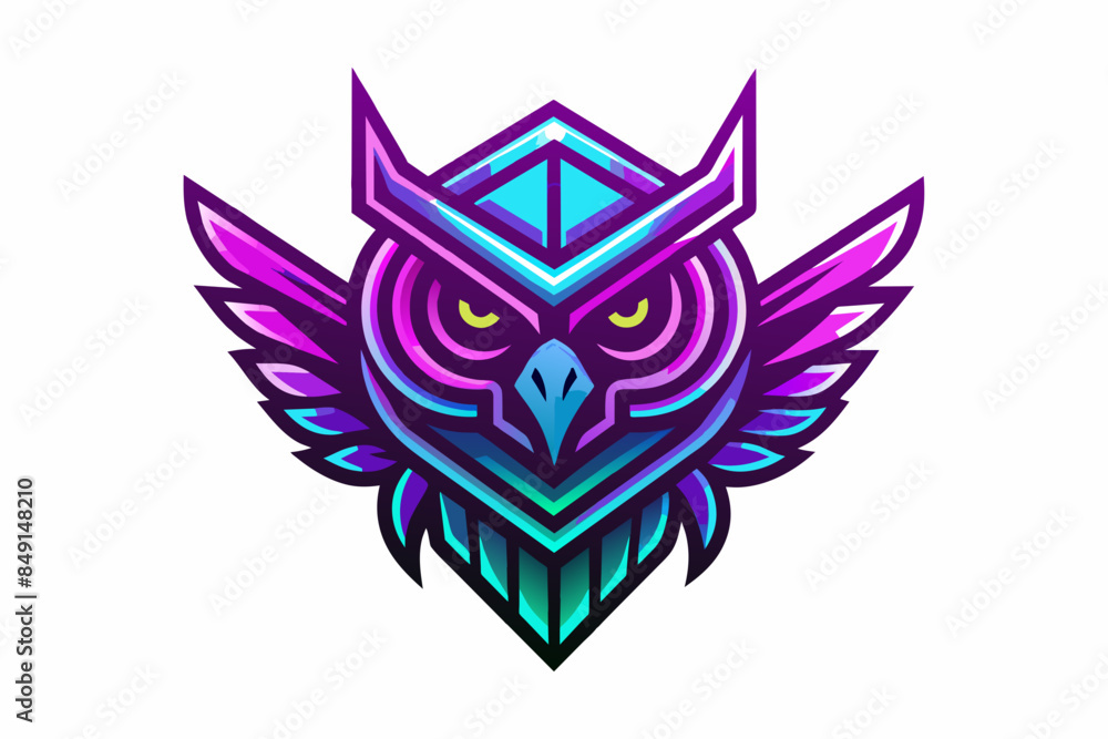 Logo Design with Neon Owl Vector.tattoo, vector, symbol, wings, illustration, wing, design, eagle, art, tribal, bird, emblem, vintage, Logo Design with Neon Owl Vector.tattoo, vector, symbol, wings, illustration, wing, design, eagle, art, tribal, bird, emblem, vintage,