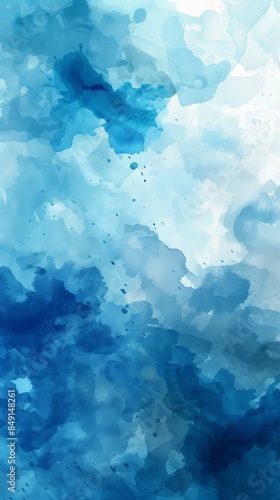 Soft blue watercolor painting with gentle gradients and fluid shapes. Ideal for backgrounds, artistic designs, and creative projects.