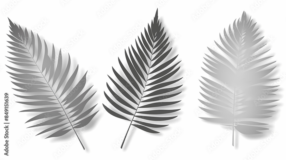 Realistic transparent shadow from a leaf of a palm tree on the white background. Tropical leaves shadow. Mockup with palm leaves shadow. Realistic transparent shadow from a leaf of a palm tree on the white background. Tropical leaves shadow. Mockup with palm leaves shadow.