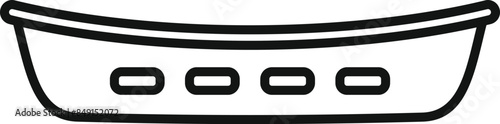 Black outline of a plastic basket typically used for shopping in supermarkets