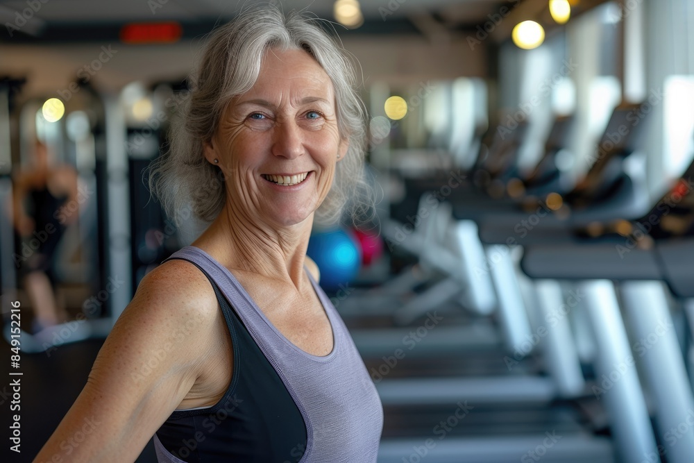 Fototapeta premium Fit Mature Woman Maintaining Health