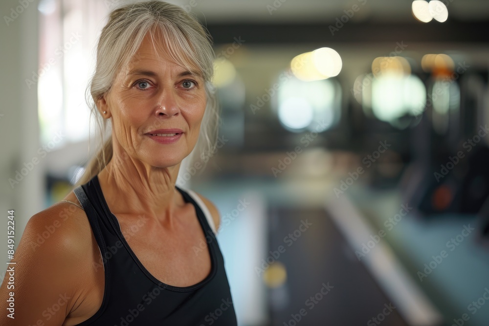 Senior Fitness Enthusiast on Treadmill Senior Fitness Enthusiast on Treadmill