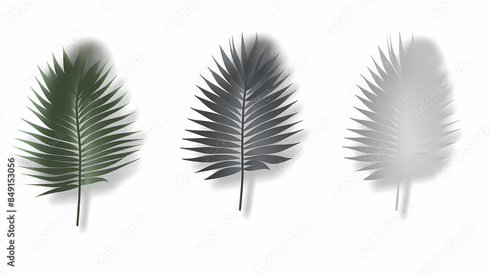 Realistic transparent shadow from a leaf of a palm tree on the white background. Tropical leaves shadow. Mockup with palm leaves shadow. Realistic transparent shadow from a leaf of a palm tree on the white background. Tropical leaves shadow. Mockup with palm leaves shadow.