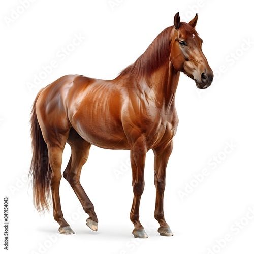 Majestic Brown Horse Standing Tall © Masscy Artwork