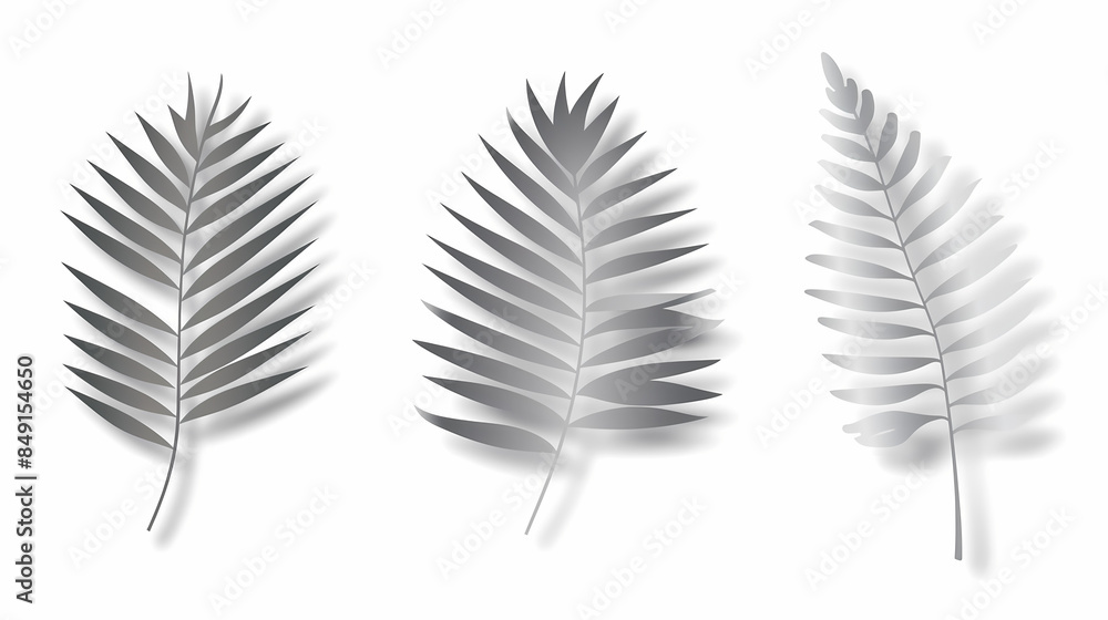 Realistic transparent shadow from a leaf of a palm tree on the white background. Tropical leaves shadow. Mockup with palm leaves shadow. Realistic transparent shadow from a leaf of a palm tree on the white background. Tropical leaves shadow. Mockup with palm leaves shadow.