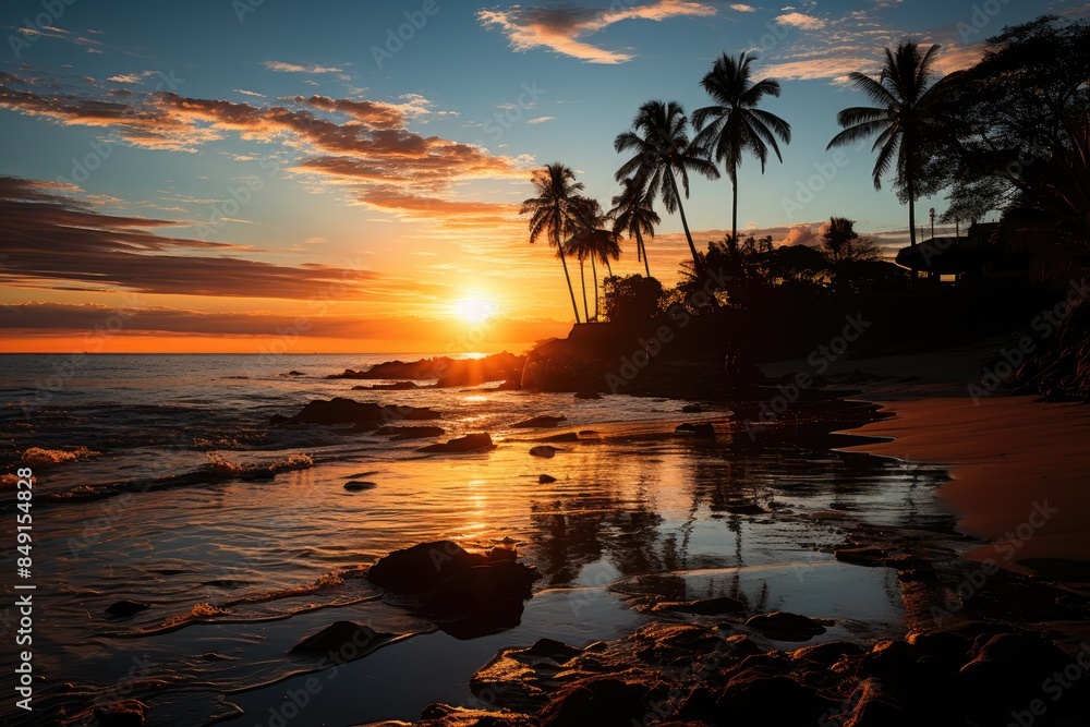 Porto Seguro beaches gold sands and crystal clear waters., generative IA Porto Seguro beaches gold sands and crystal clear waters., generative IA