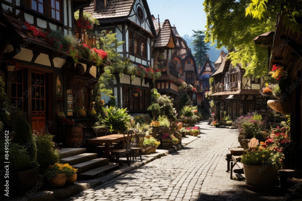 Ethnic Square in Gramado Cultural Diversity., generative IA Ethnic Square in Gramado Cultural Diversity., generative IA