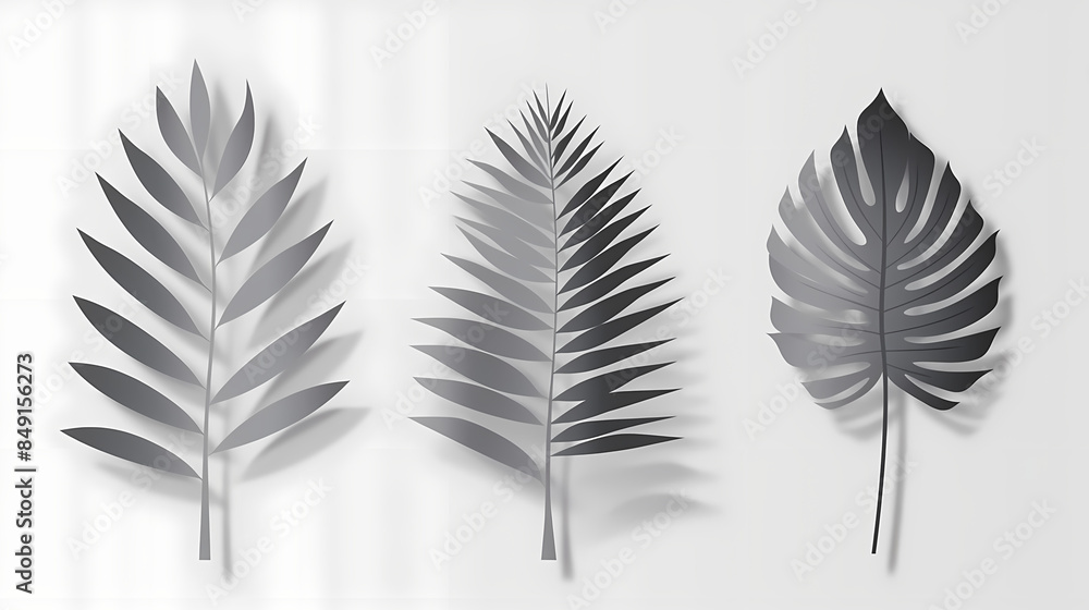 Realistic transparent shadow from a leaf of a palm tree on the white background. Tropical leaves shadow. Mockup with palm leaves shadow. Realistic transparent shadow from a leaf of a palm tree on the white background. Tropical leaves shadow. Mockup with palm leaves shadow.