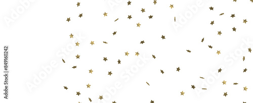 XMAS Stars - stars. Confetti celebration, Falling golden abstract decoration for party, birthday celebrate,