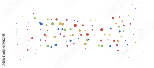  Colorful confetti on white background