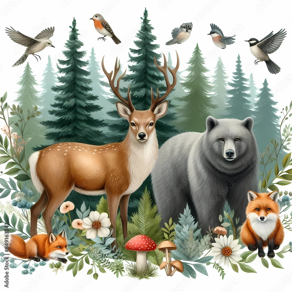 set of deer set of deer