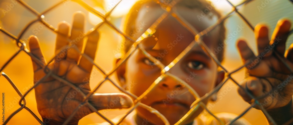 Innocence Beyond Borders Refugee Children Embracing Hope at Golden Hour Innocence Beyond Borders Refugee Children Embracing Hope at Golden Hour