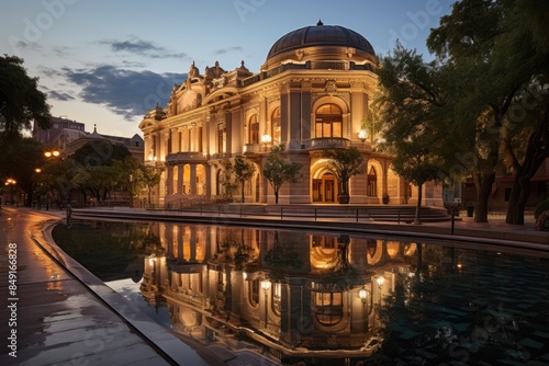 Wallpaper Mural Theater independent at night, Mendoza, Argentina elegance under the stars., generative IA Torontodigital.ca