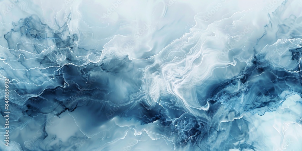 Abstract blue and white marble effect painting, fluid art concept. Background with copy space. Abstract blue and white marble effect painting, fluid art concept. Background with copy space.
