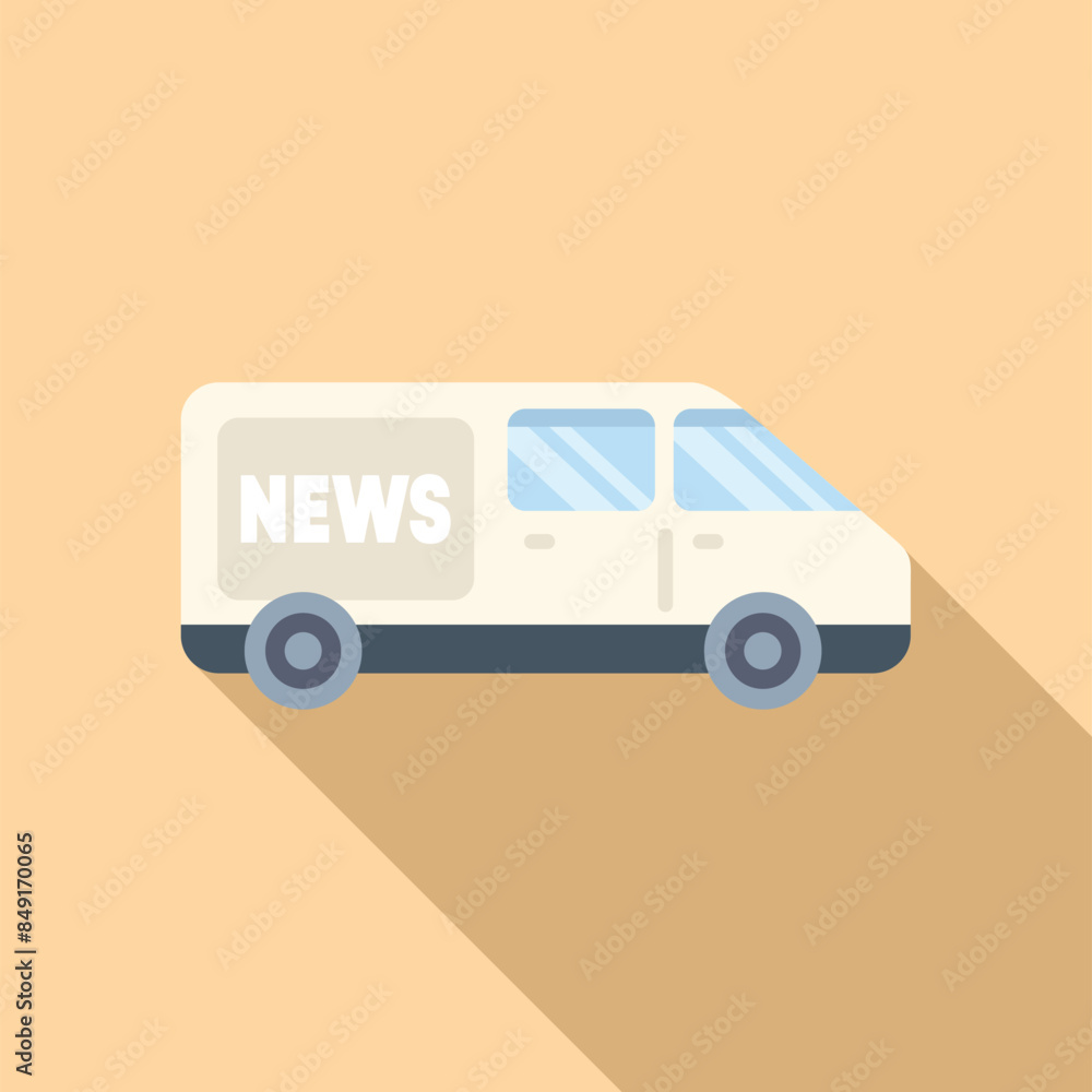 News van is transporting journalists and equipment to cover important events and deliver timely news coverage News van is transporting journalists and equipment to cover important events and deliver timely news coverage