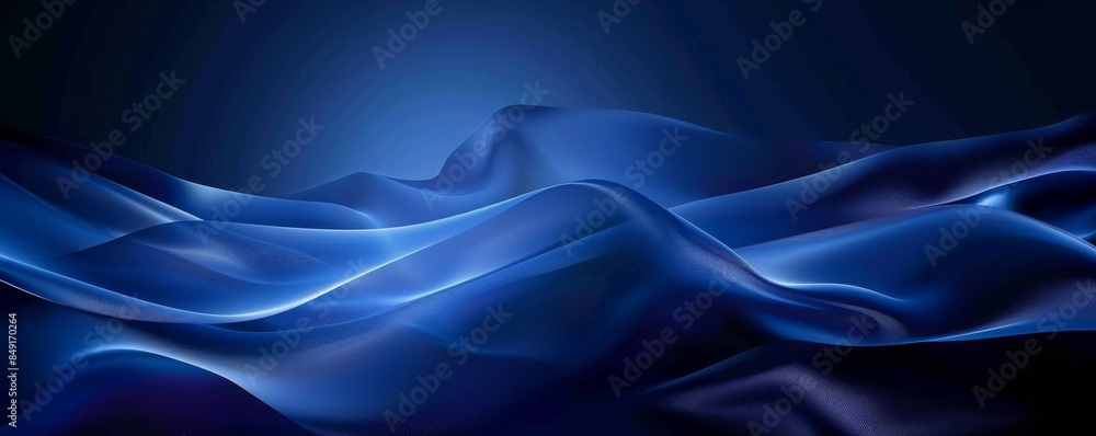 Fototapeta premium Futuristic dark blue background with abstract digital patterns and sleek textures: Deep and modern, adding a high-tech feel
