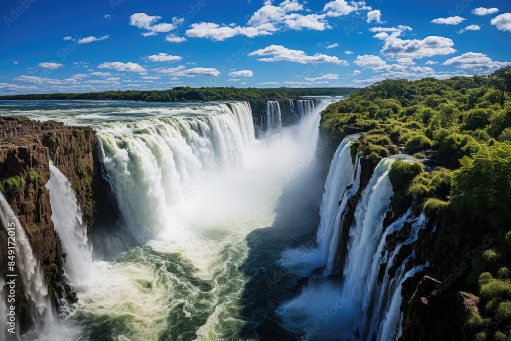 Foz do Iguaçu Falls, Itaipu and Tourists., generative IA