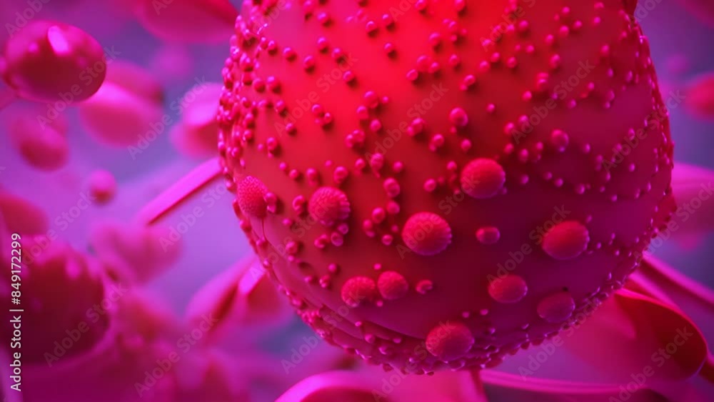 Microscopic View of Virus Particles Generative AI Microscopic View of Virus Particles Generative AI