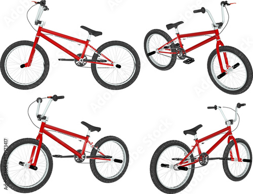Sketch illustration vector drawing of mtb bmx bike design for stunts