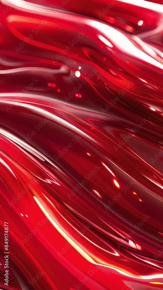 Luminous liquid,hyper-realistic red and silver abstractions background video Luminous liquid,hyper-realistic red and silver abstractions background video