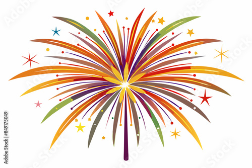 Firework on a White Background,fireworks, vector, celebration, illustration, flower, star, firework, holiday, pattern, design, christmas, 