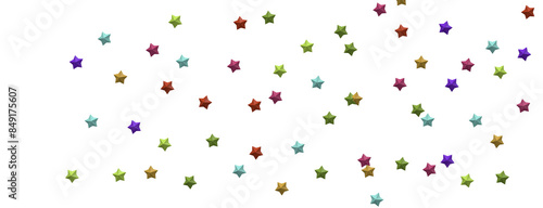 Colorful Rainfall: Lose Yourself in a Mesmerizing 3D Stars Downpour