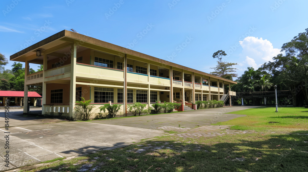 School building with lawn School building with lawn