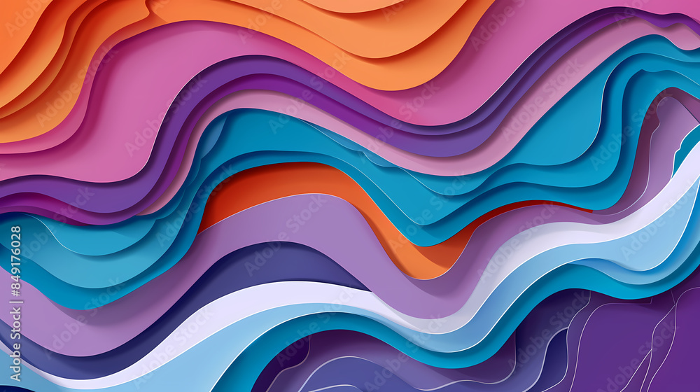 Abstract paper cut background design vector image Abstract paper cut background design vector image
