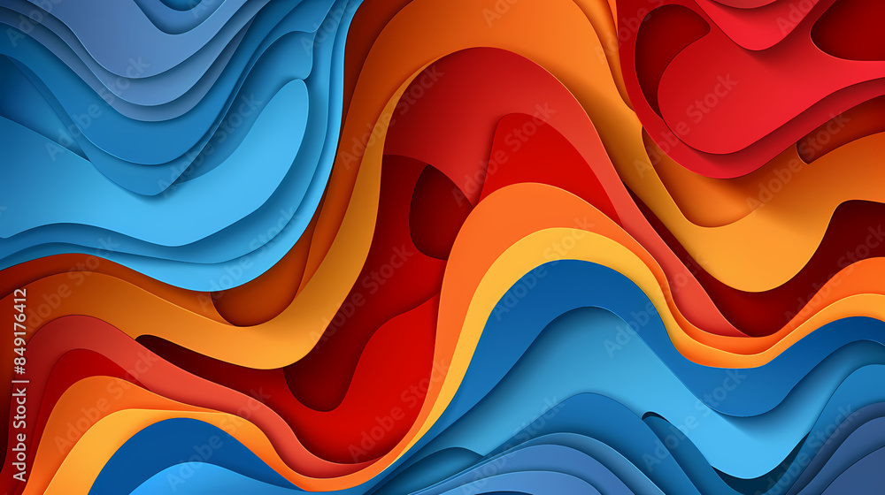 Abstract paper cut background design vector image