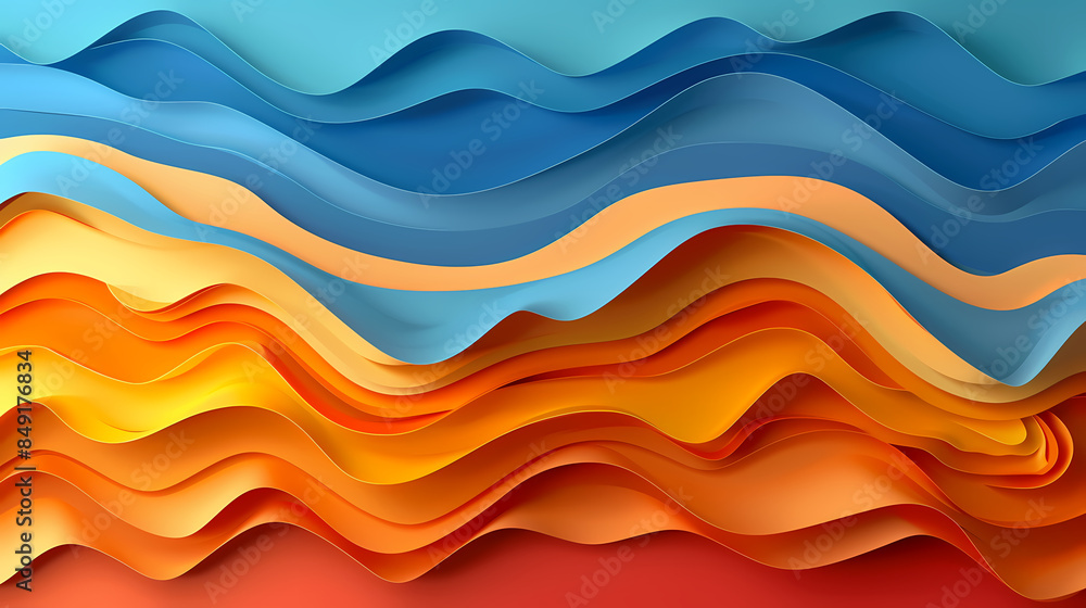 Abstract paper cut background design vector image Abstract paper cut background design vector image