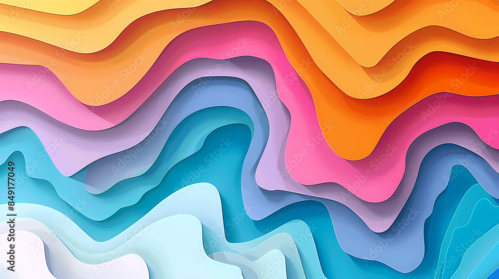 Abstract paper cut background design vector image Abstract paper cut background design vector image