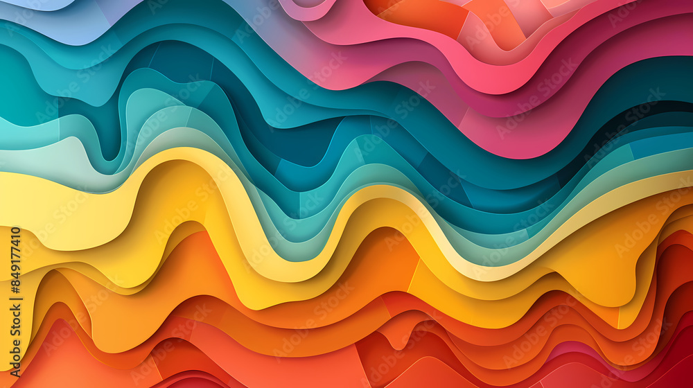 Abstract paper cut background design vector image Abstract paper cut background design vector image