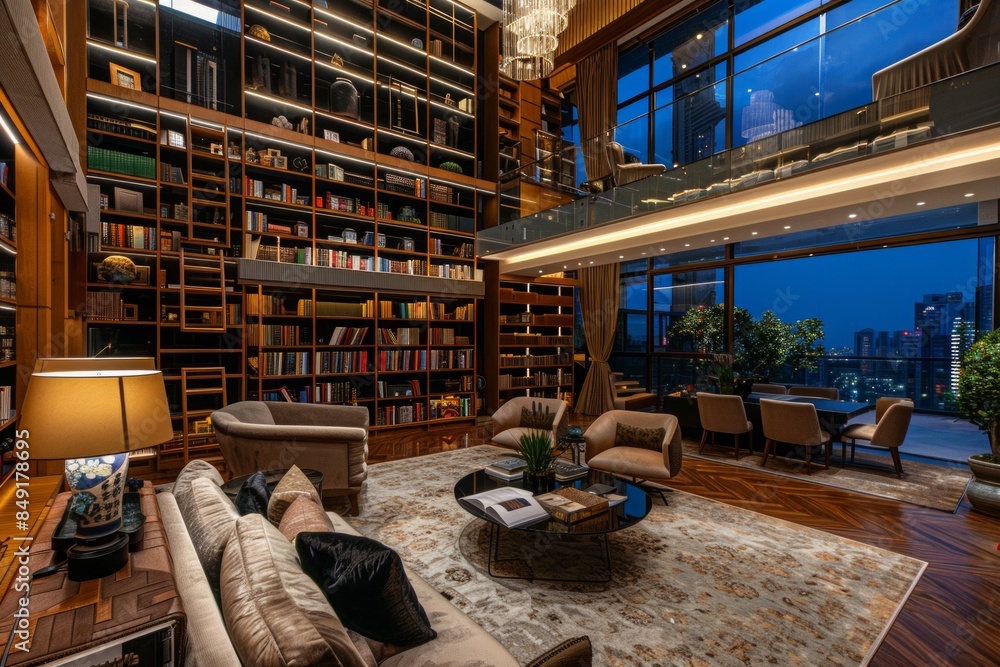 Whether you're seeking a moment of solitude or a space for lively discussions, the luxury lounge and library room cater to every need Whether you're seeking a moment of solitude or a space for lively discussions, the luxury lounge and library room cater to every need