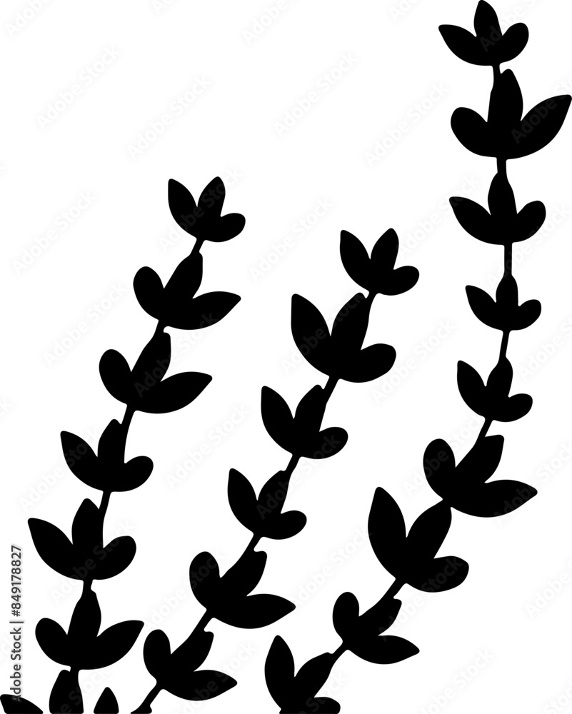branch with leaves vector silhouettes branch with leaves vector silhouettes