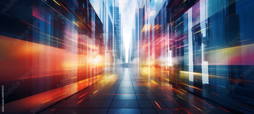 standing in the middle of a modern building at looking up, ai generative standing in the middle of a modern building at looking up, ai generative