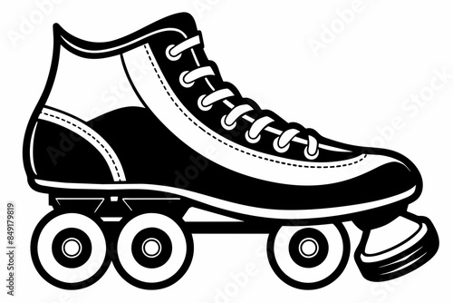 Rollerskate Shoes Hand Drawing,shoe, shoes, sport, footwear, fashion, vector, sneakers, illustration, skate, boots, ice, boot, 