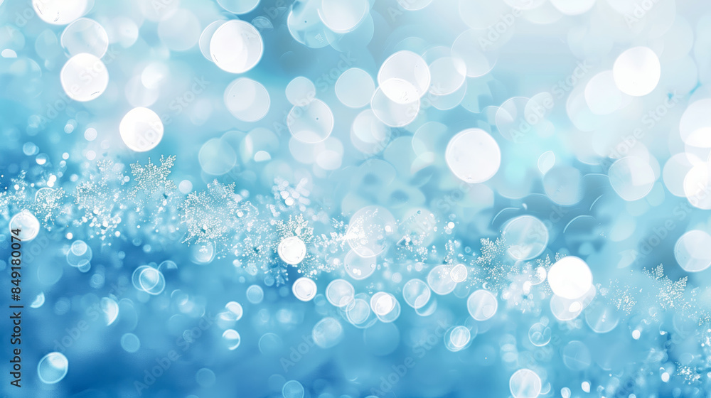 Light blue background with bokeh Light blue background with bokeh