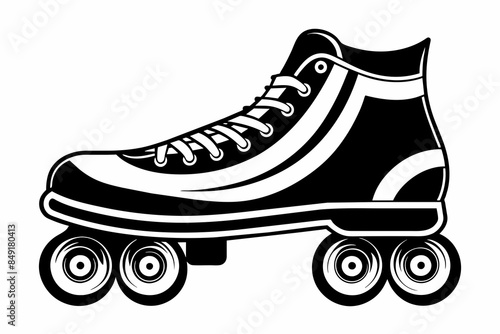 Rollerskate Shoes Hand Drawing,shoe, shoes, sport, footwear, fashion, vector, sneakers, illustration, skate, boots, ice, boot, 