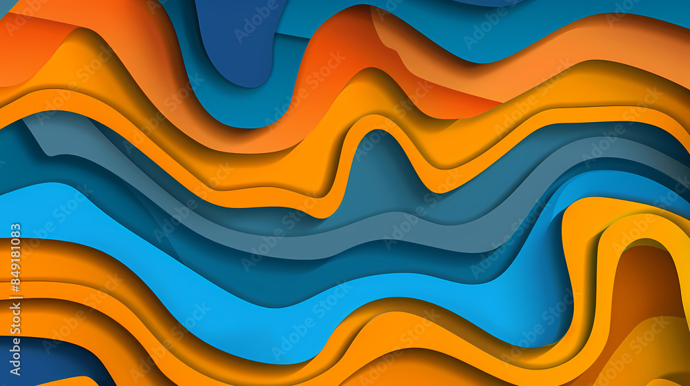 Obraz premium Abstract paper cut background design vector image