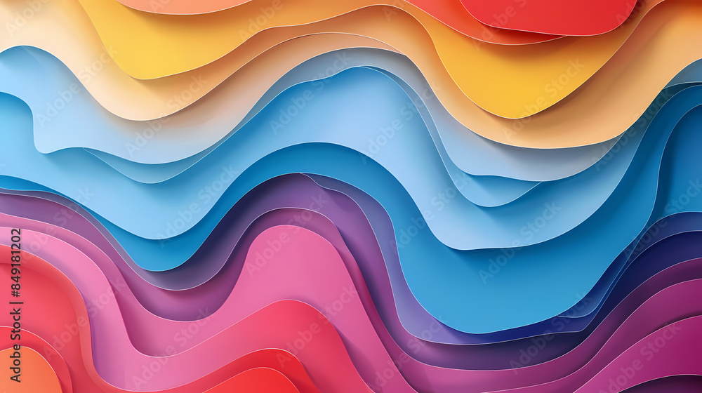 Obraz premium Abstract paper cut background design vector image