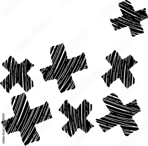 plus signs pattern vector silhouettes