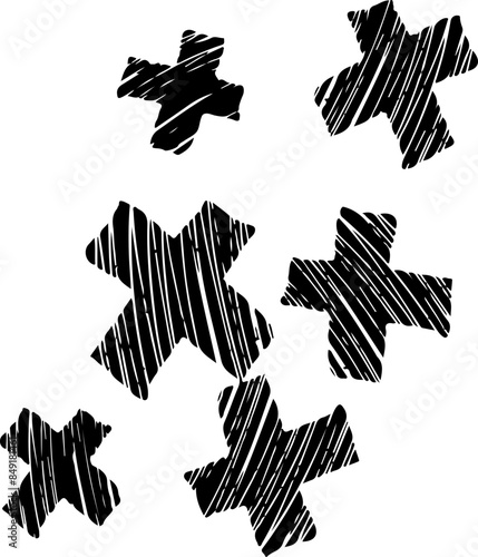 plus signs pattern vector silhouettes