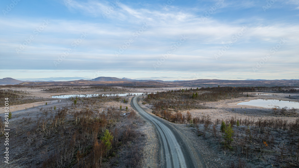 Herbst am Flatruetvägen im Jämtland, Schweden Herbst am Flatruetvägen im Jämtland, Schweden
