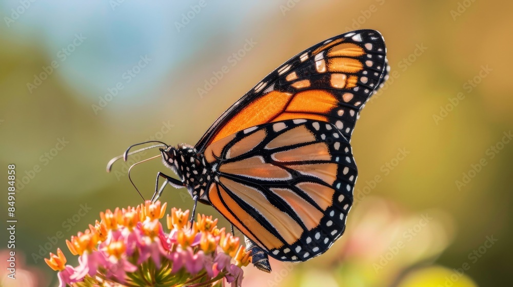 Fototapeta premium Monarch butterfly on a flower.