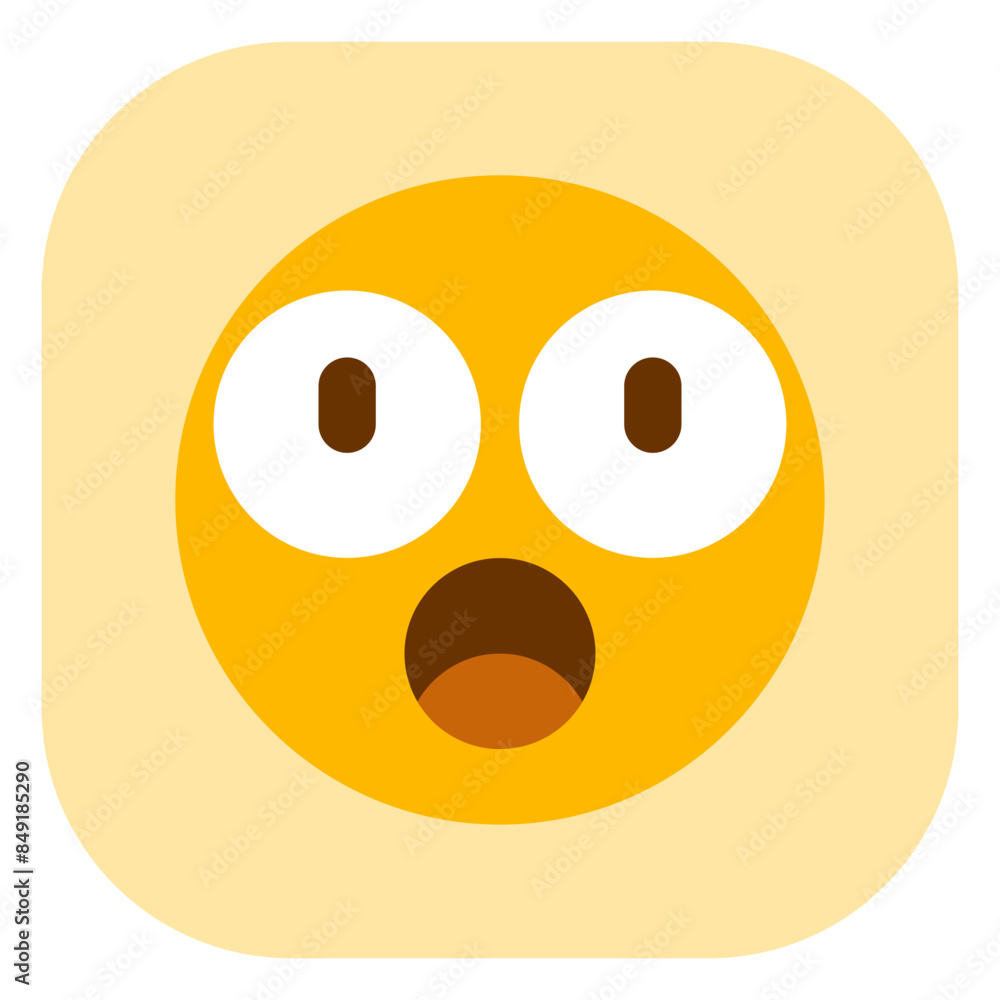 Fototapeta premium Editable surprised, astonished, shocked face vector icon. Part of a big icon set family. Perfect for web and app interfaces, presentations, infographics, etc